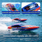 DEERC Barco a control remoto de alta velocidad para niños, 25+KPH