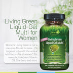 Irwin Naturals Multivitaminas de gel líquido verde vivo para mujer, 90, 90 unidades (paquete de 2)