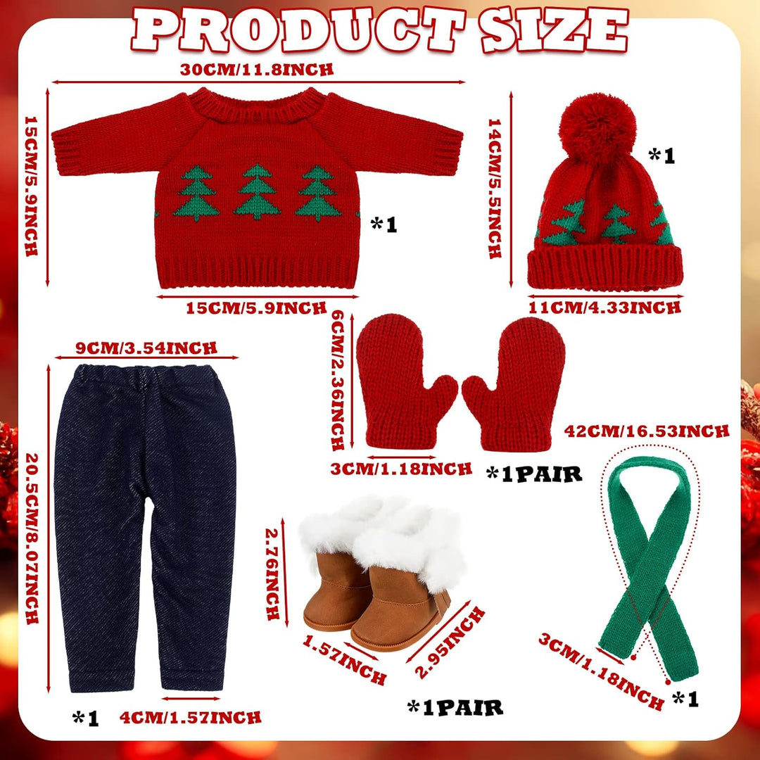 Bencailor Conjunto de 6 piezas de ropa y accesorios de muñeca de Na...