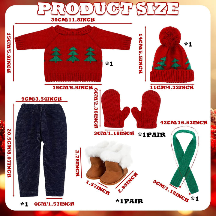 Bencailor Conjunto de 6 piezas de ropa y accesorios de muñeca de Na...