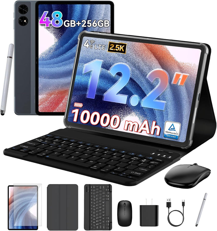 Tableta mejorada 2026 de 12,2 pulgadas, tableta Android 16 con tecl...
