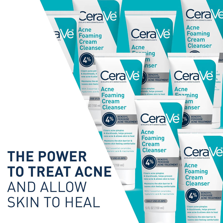 CeraVe Limpiador en crema espumosa para el acné lavado