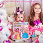 Calendario de Adviento de princesa 2026 para niñas, cuenta regresiva de 24 días de sorpresas