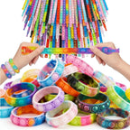 120 pulseras de burbujas, juguetes sensoriales para recuerdos de fiesta, llavero pop a granel para premios de aula, rellenos de cesta de huevos de Pascua, regalos de Navidad y San Valentín para niños