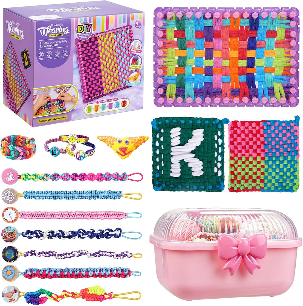 KVEKVE Kit de telar de tejer, juguetes para manualidades y manualidades