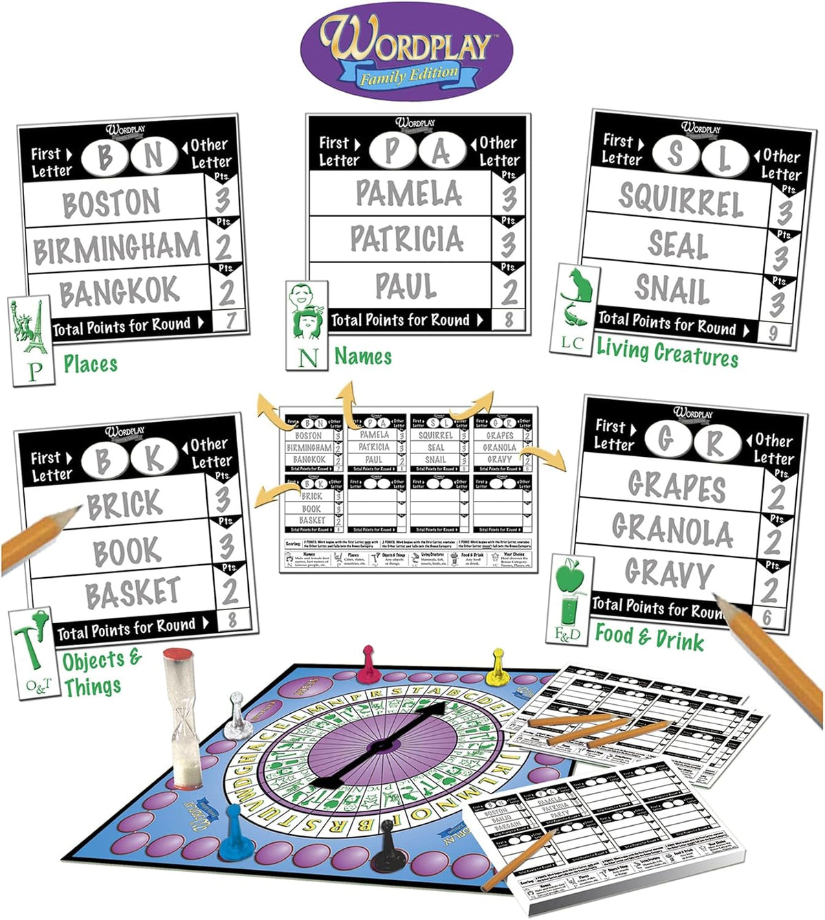Juego de palabras: el mejor juego de mesa de desafío de palabras de ritmo rápido para familiares y amigos - Diversión nocturna de juegos para adultos y familiares