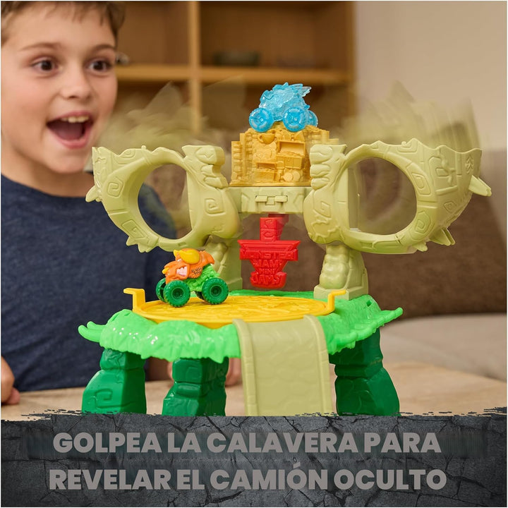 Monster Jam Mini Jams, Crash &amp; Crumble Skull Escape Playset, 2...