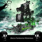 JMBricklayer Flying Dutchman Pirate Ship Building Set para Adults con LED