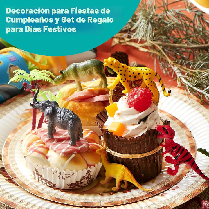 JOYIN 69 figuras de animales pequeños, mini juego de juguetes de se...