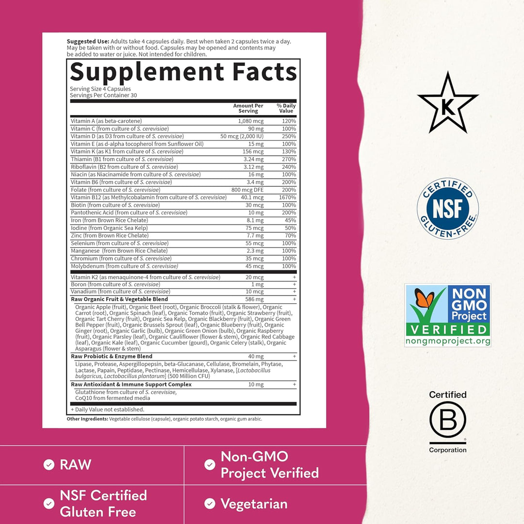 Garden of Life Multivitamin para Mujeres, Vitamin Code Multi para M...