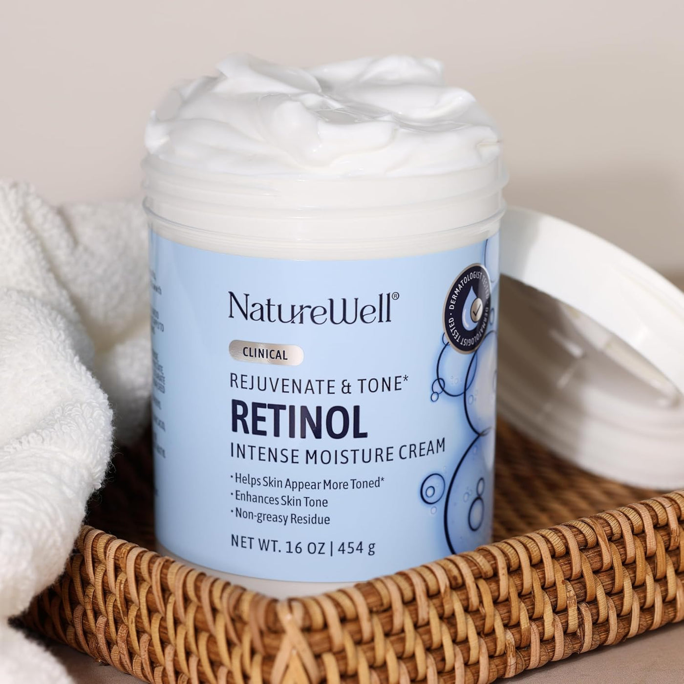Crema hidratante Retinol Nature Well Clinical grande tubo