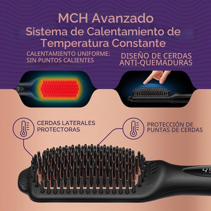 Cepillo alisador de cabello profesional de doble voltaje, cepillo a...