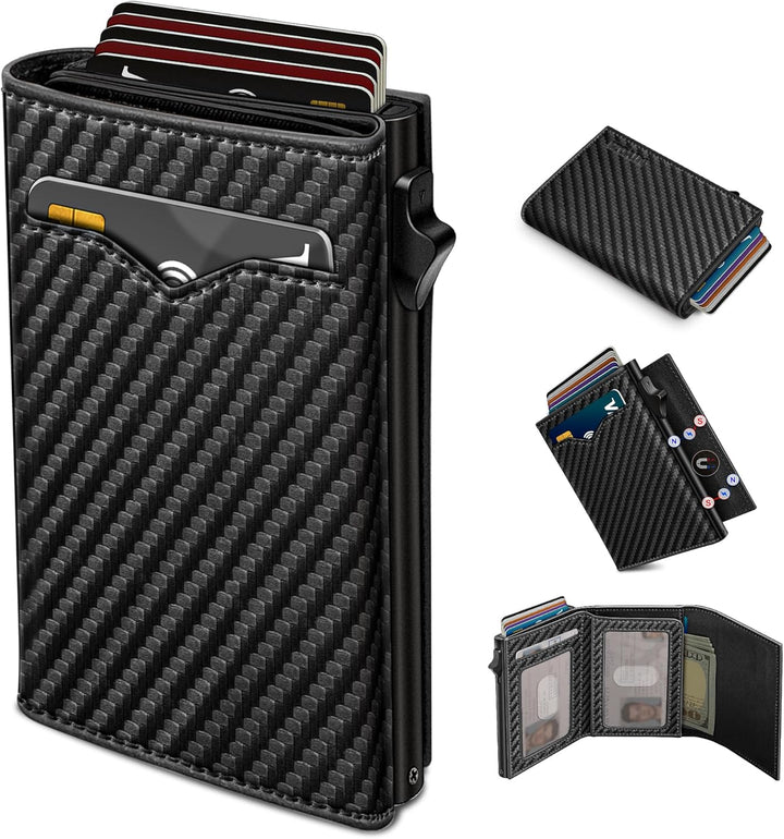 Miyozi Cartera para hombre, con bolsillo para efectivo, 2 ventanas...