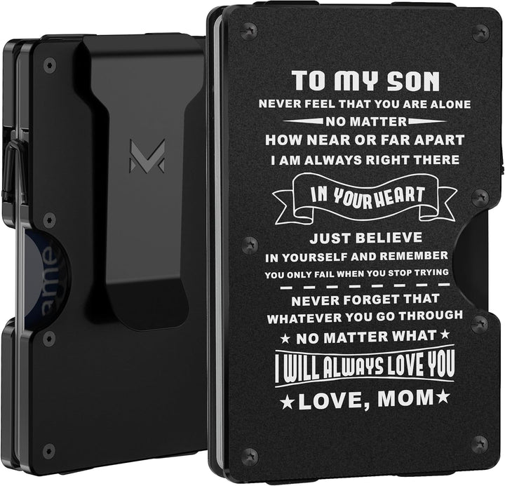 Billetera minimalista de aluminio para hombre, para marido, hijo, p...