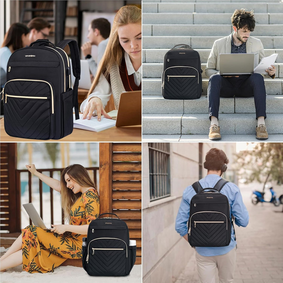VANKEAN - Mochila para laptop de 17.3 pulgadas para mujeres y hombr...