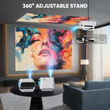 Proyector Mini Smart, con Wifi y Bluetooth, 220 ANSI 1080P HD, apli...