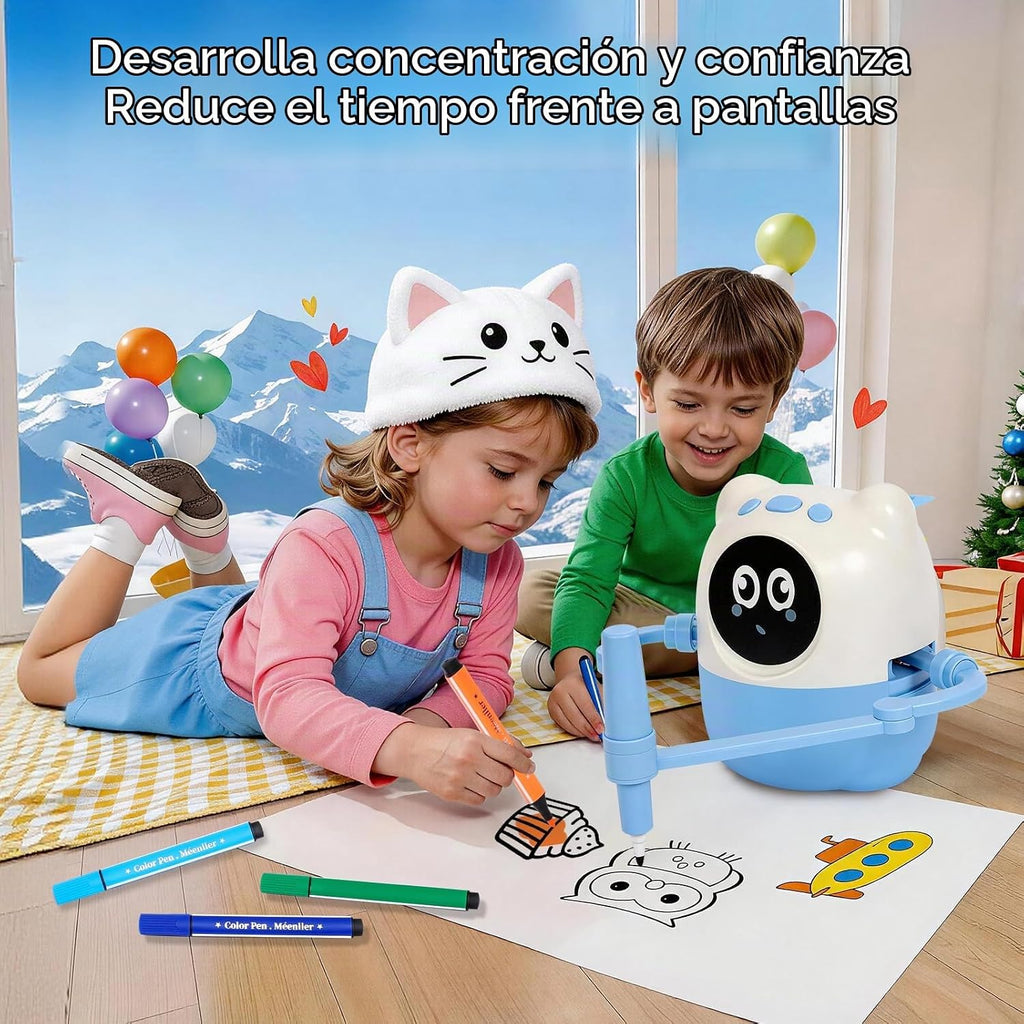 Robot de dibujo para niños, 150 tarjetas de juguete para edades de 3, 4, 5