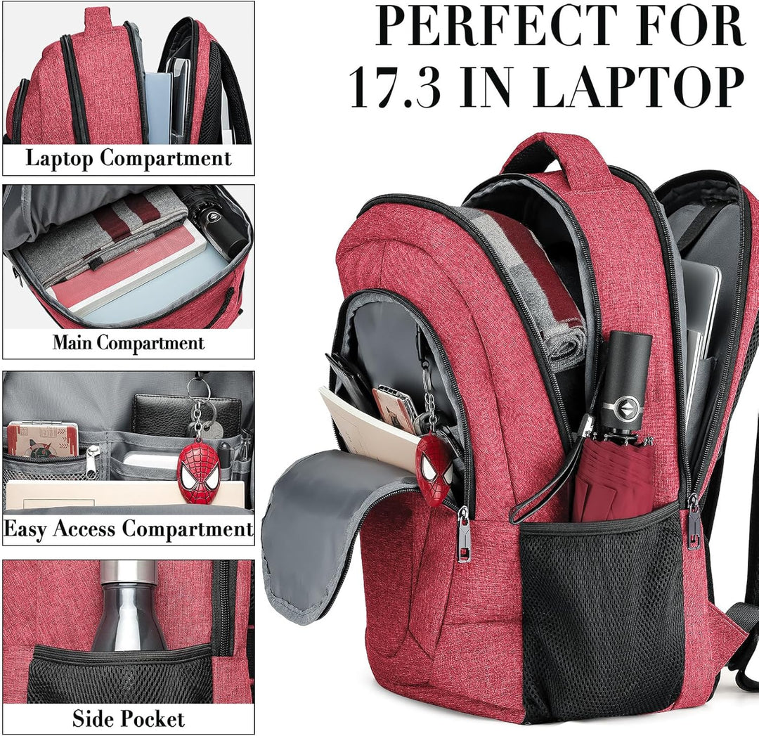 Mochila para portátil unisex BIKROD en color rosa, adecuada para es...