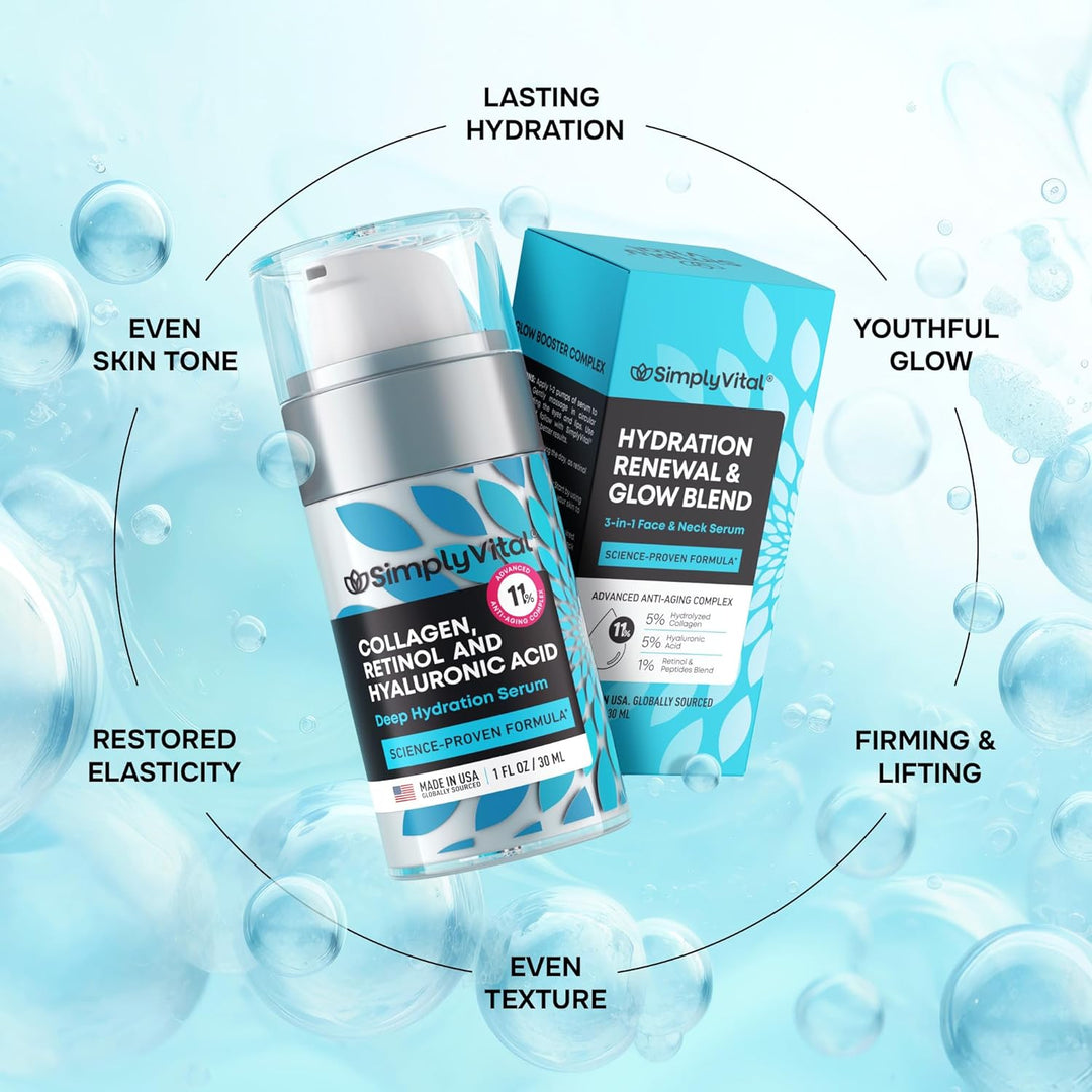 SimplyVital Suero de colágeno, retinol y ácido hialurónico \u2013 H...