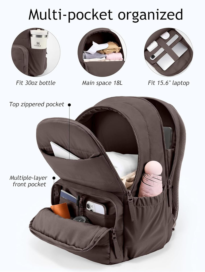 Uselike Mochila de viaje para mujer, mochila para laptop de 15.6 pu...