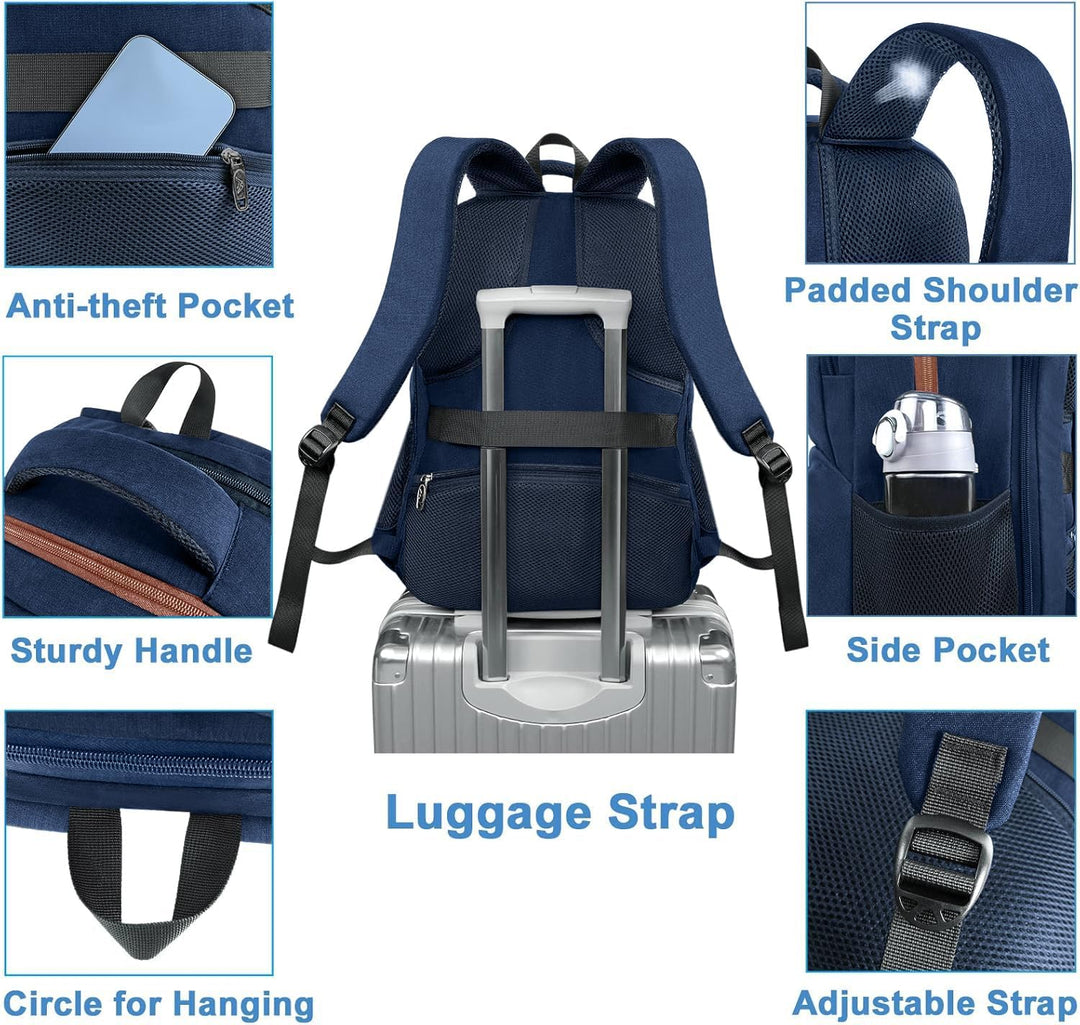 MATEIN Mochila para laptop con compartimento para el almuerzo, moch...