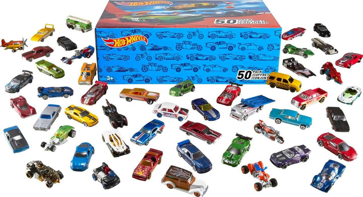 Hot Wheels Coches y Camiones de Juguete, paquete de 50 vehículos a...