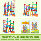 JOYIN 137 piezas de bloques de construcción con 15 canicas de plástico que brillan en la oscuridad, regalos de juguete STEM para niños y niñas, regalos de cumpleaños, rellenos de cesta de Pascua