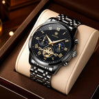 Relojes de negocios de cuarzo de acero inoxidable de cara grande de