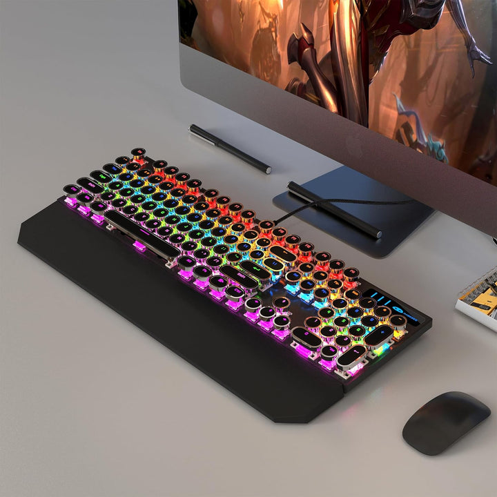 MageGee - Teclado mecánico estilo máquina de escribir para juegos r...