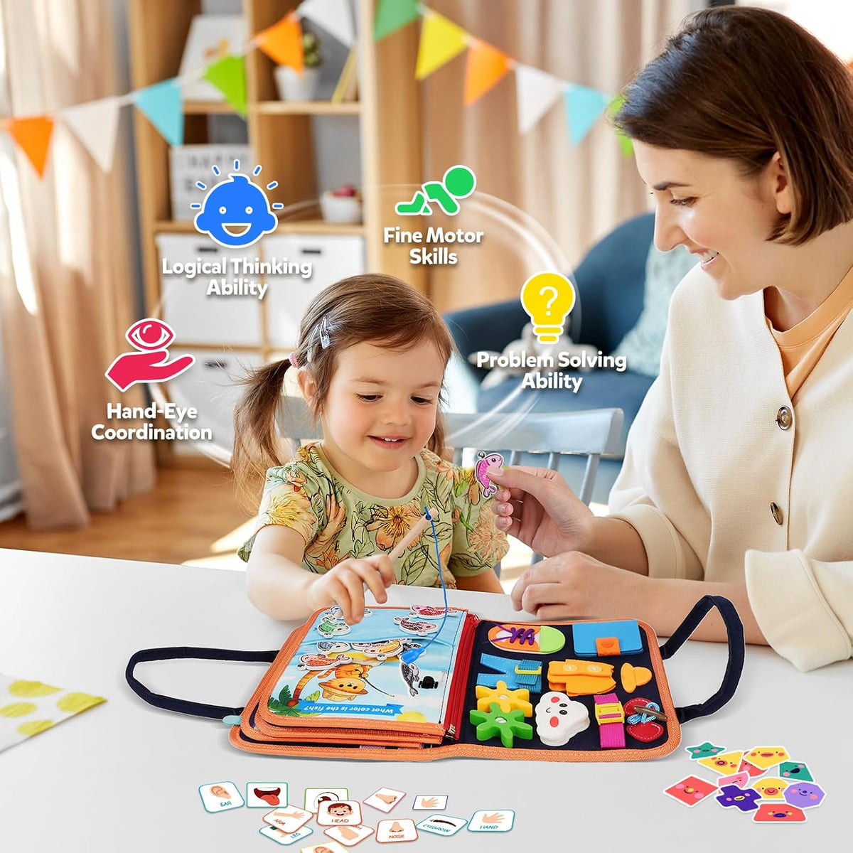 Tablero Montessori para niños pequeños, regalo de cumpleaños para niños y