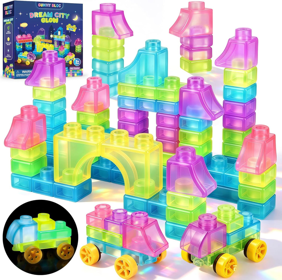 Gummy Bloc 33 bloques de construcción sensoriales para niños pequeñ...