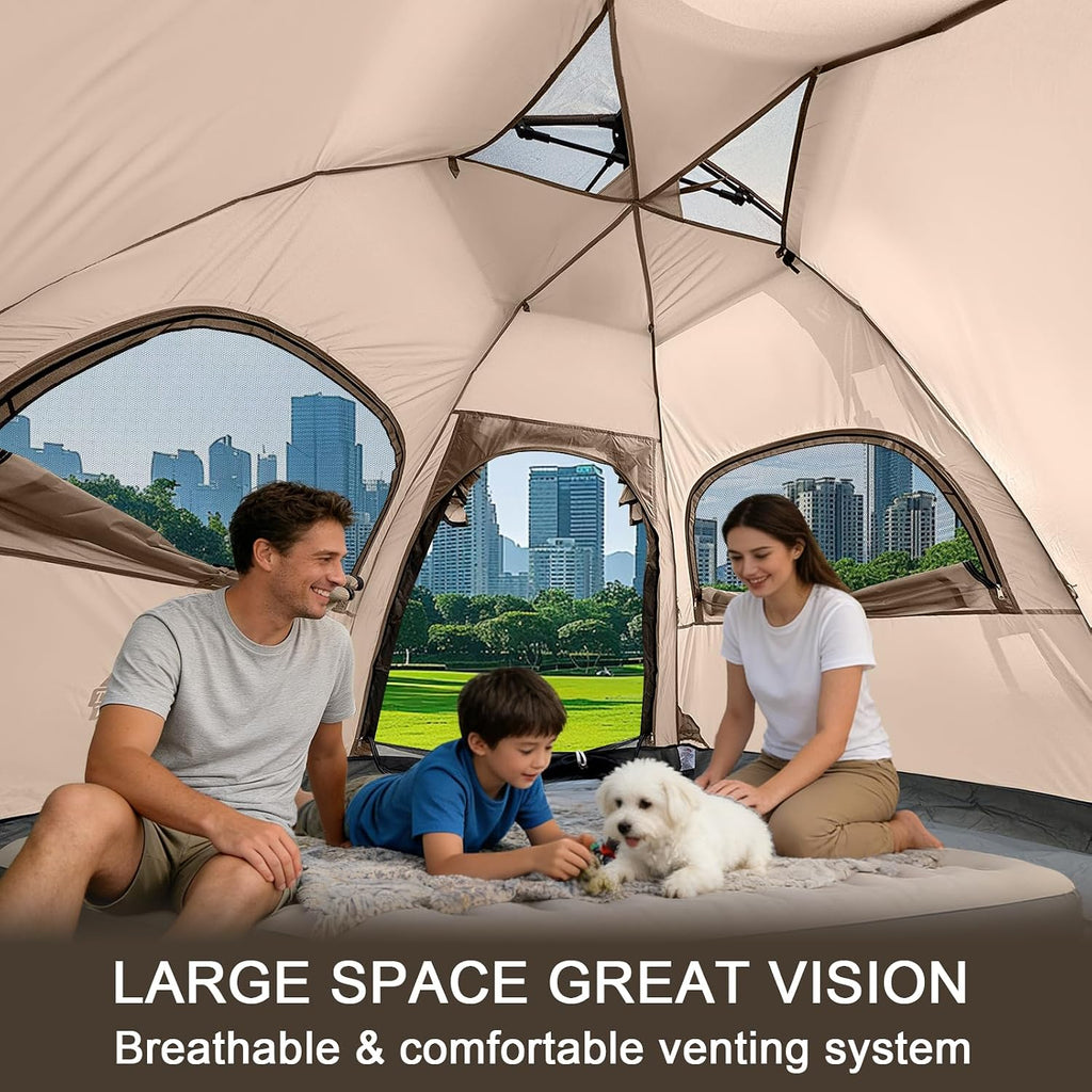 ADSMART Tiendas de campaña instantáneas para acampar 2/3/4/5 personas, impermeable, fácil instalación, tiendas de campaña con bolsa de transporte para senderismo al aire libre