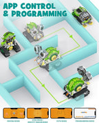 Opmind Kit de construcción de robot STEM RC 5 en 1, codificación de aplicaciones 478pcs, niños de 6 a 12 años