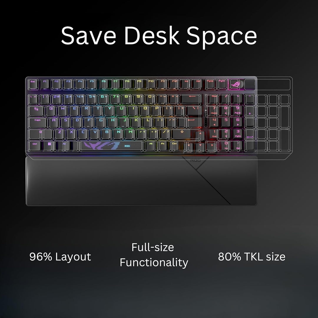 Teclado mecánico para juegos inalámbrico ASUS ROG Strix Scope II 96...