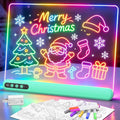Tablero de dibujo LED de 16 pulgadas para niños, tablero de notas LED recargable con 7 colores, tableta de dibujo iluminada, 7 modos dinásticos, incluye adaptador, regalos de Navidad, cumpleaños