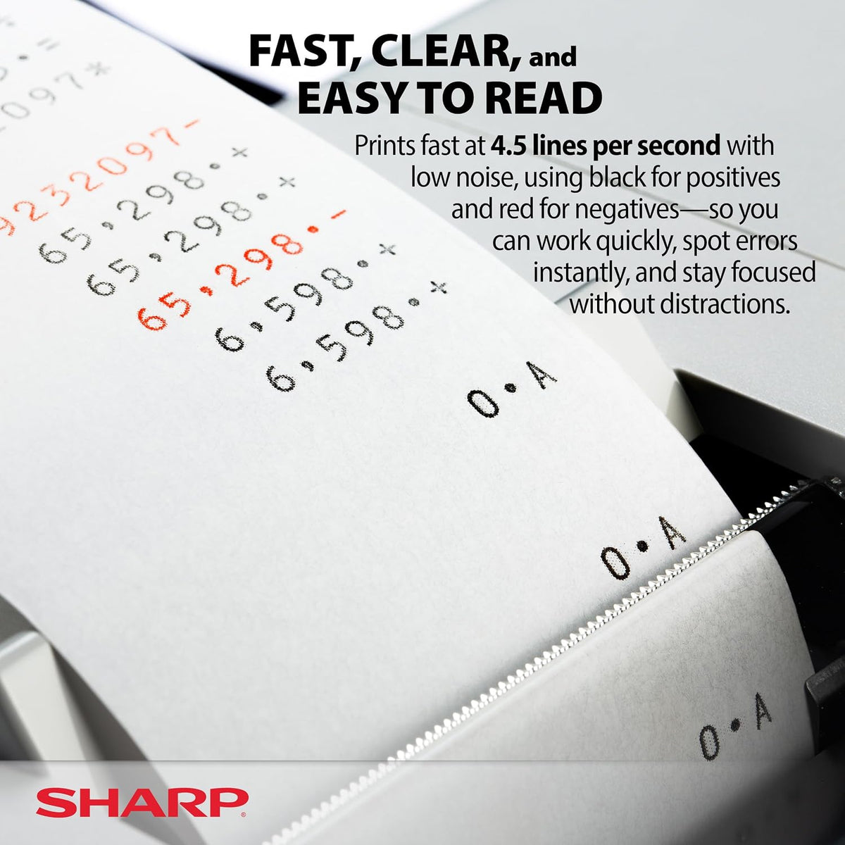 Sharp EL-1197PIII Calculadora de impresión a color de alta resistencia con reloj y calendario