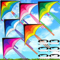 Halloscume - Cometas Delta grandes para adultos de 57 pulgadas Rainbow