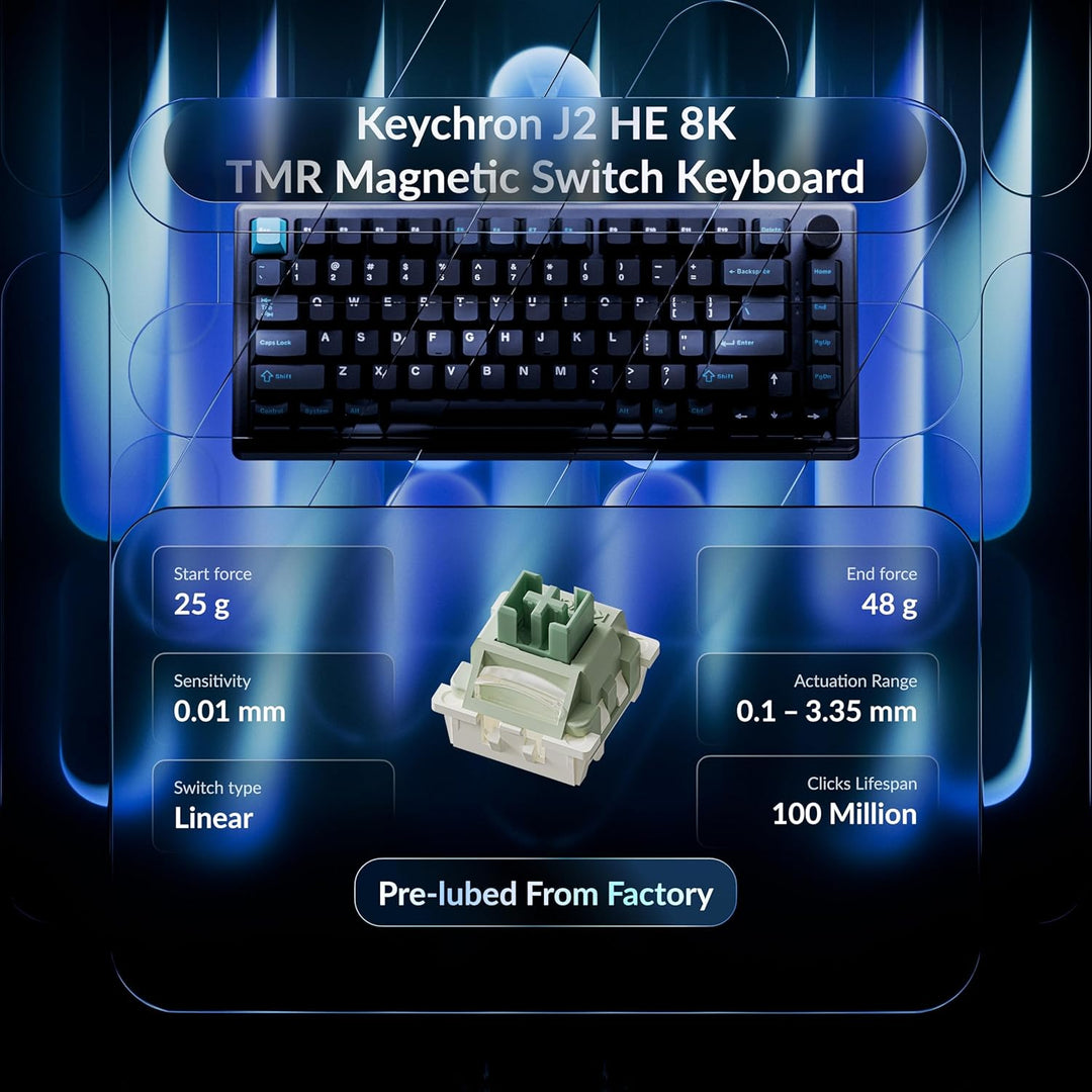 Keychron J2 HE TMR - Pomo de volumen para teclado para juegos con c...