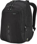Targus Spruce EcoSmart - Mochila de viaje para laptop de 17 pulgadas, mochila de mano compatible con la TSA, bolsa para computadora portátil para trabajo y viajes, color negro (TBB019US)