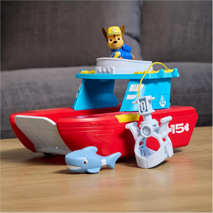 PAW Patrol Vehículo Patrullero Marino con Chase y Figura de Tiburón...