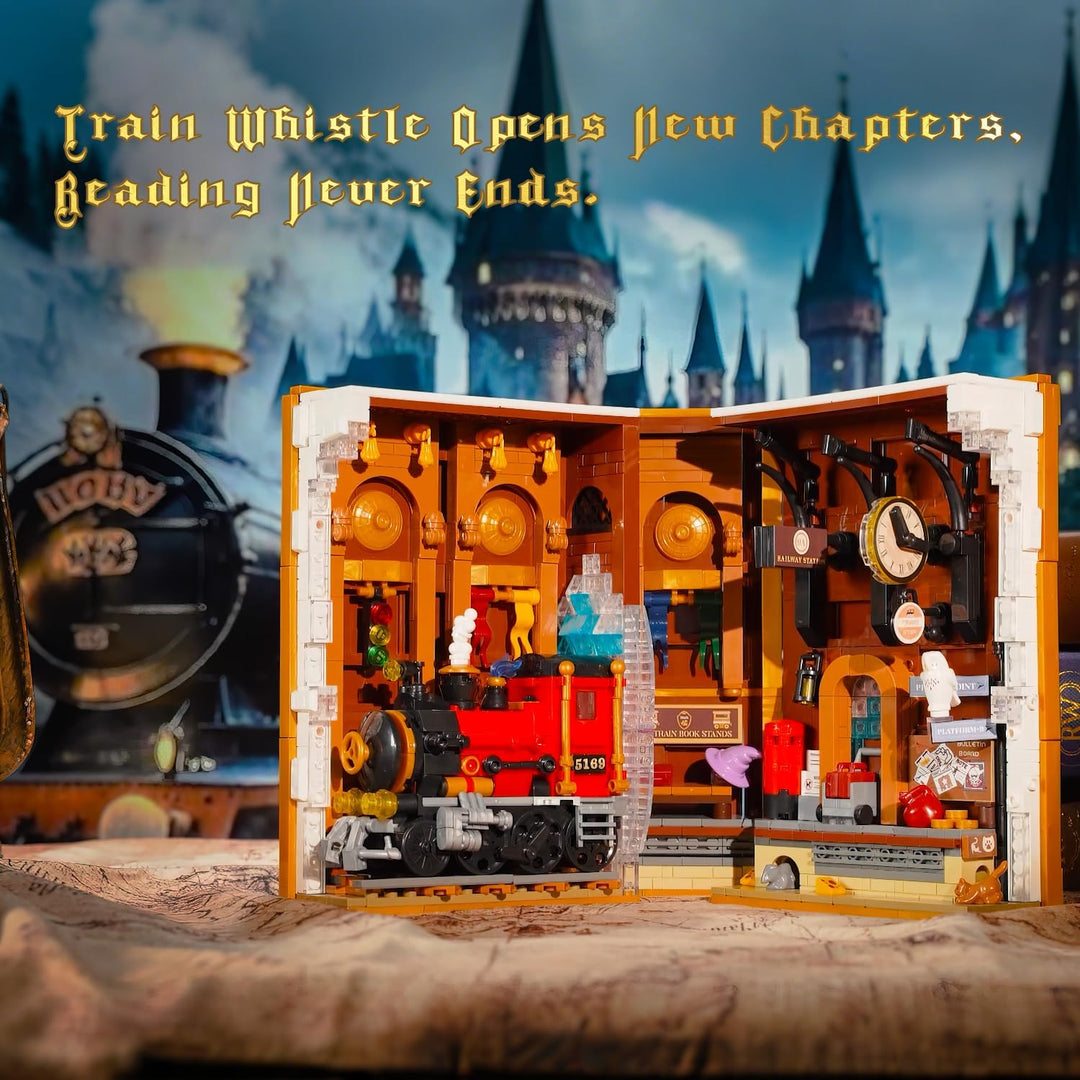 HOGOKIDS Magic Train Station - Juego de construcción de