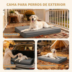Cama impermeable XL para perro al aire libre Colchón grande para jaula 42" Lavable Cuero limpiable