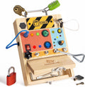 Montessori Busy Board, juguete de aprendizaje sensorial 3 en 1 para