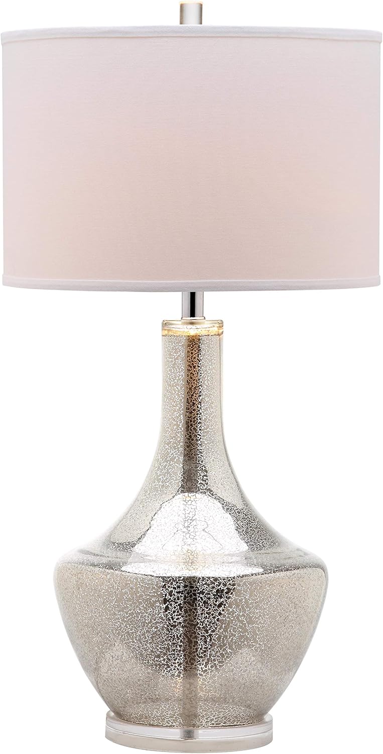 SAFAVIEH LIT4141A - Lámpara de mesa Mercury, 34.5 pulgadas, plata moderna