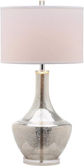 SAFAVIEH LIT4141A - Lámpara de mesa Mercury, 34.5 pulgadas, plata moderna
