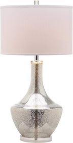 SAFAVIEH LIT4141A - Lámpara de mesa Mercury, 34.5 pulgadas, plata moderna