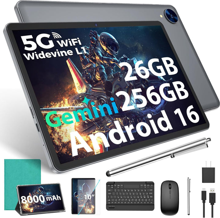 Relndoo Tablet Android 15 con teclado, 24 GB+256 GB+2 TB expandir,...