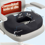 5 STARS UNITED - Almohada de dona para dolor de coxis y hemorroides, cojín de asiento grande de espuma viscoelástica para áreas propensas a llagas de cama y alivio de presión, apoyo para próstata