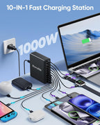 Estación de carga USB C de 1000W, bloque de cargador USB C súper rápido de