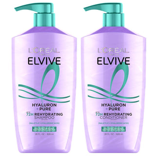 L'Oreal Paris Elvive Hyaluron + Pure - Juego de champú y acondi...
